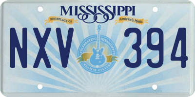 MS license plate NXV394