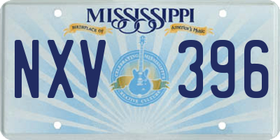 MS license plate NXV396