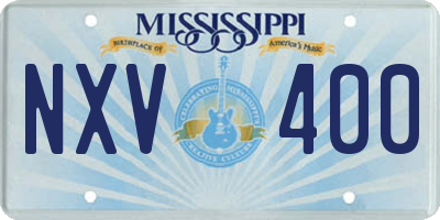 MS license plate NXV400