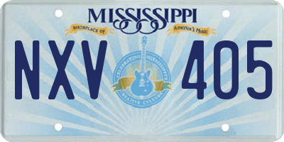 MS license plate NXV405