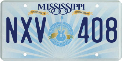 MS license plate NXV408