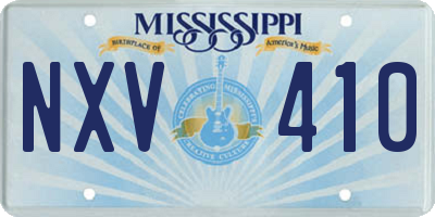 MS license plate NXV410