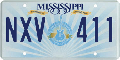 MS license plate NXV411