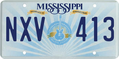 MS license plate NXV413
