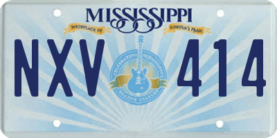 MS license plate NXV414