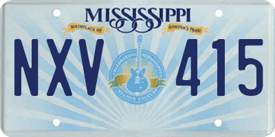 MS license plate NXV415