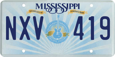 MS license plate NXV419