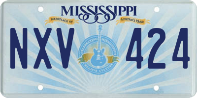 MS license plate NXV424