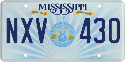MS license plate NXV430