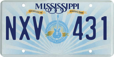 MS license plate NXV431