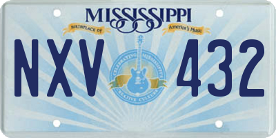 MS license plate NXV432