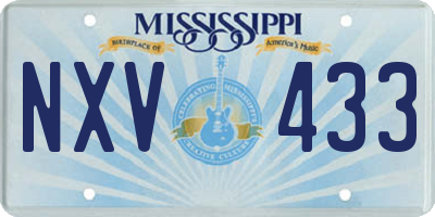 MS license plate NXV433