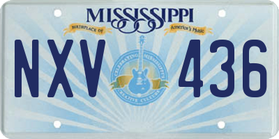 MS license plate NXV436