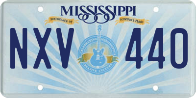 MS license plate NXV440