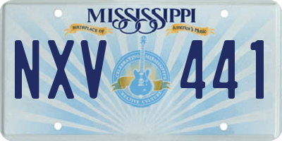 MS license plate NXV441