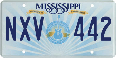 MS license plate NXV442