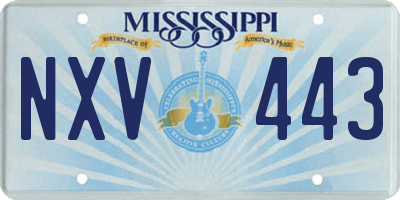 MS license plate NXV443