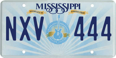 MS license plate NXV444
