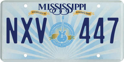 MS license plate NXV447