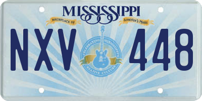 MS license plate NXV448