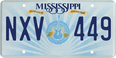 MS license plate NXV449