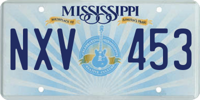 MS license plate NXV453