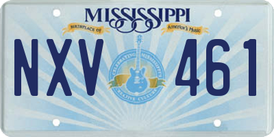 MS license plate NXV461
