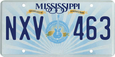 MS license plate NXV463