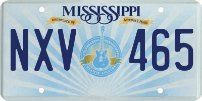 MS license plate NXV465