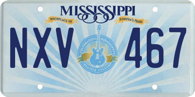 MS license plate NXV467