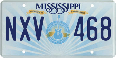 MS license plate NXV468
