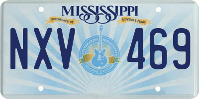 MS license plate NXV469