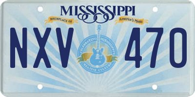 MS license plate NXV470