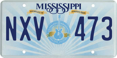 MS license plate NXV473