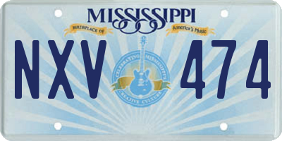 MS license plate NXV474