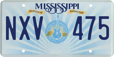 MS license plate NXV475