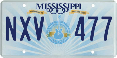 MS license plate NXV477