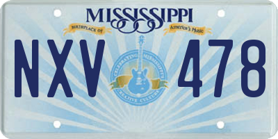 MS license plate NXV478