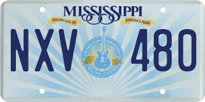 MS license plate NXV480