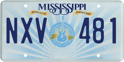 MS license plate NXV481