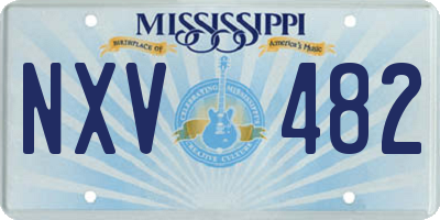 MS license plate NXV482