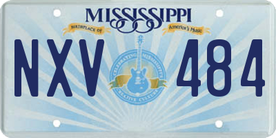 MS license plate NXV484