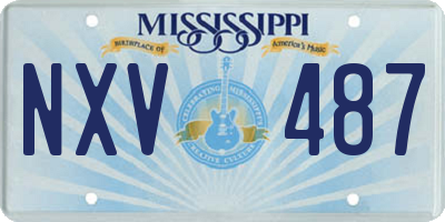 MS license plate NXV487