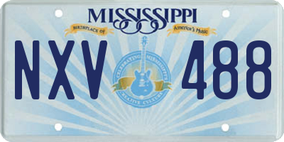 MS license plate NXV488