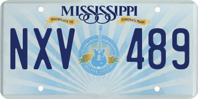 MS license plate NXV489