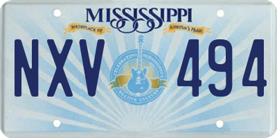 MS license plate NXV494