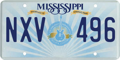 MS license plate NXV496