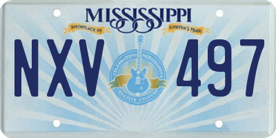 MS license plate NXV497