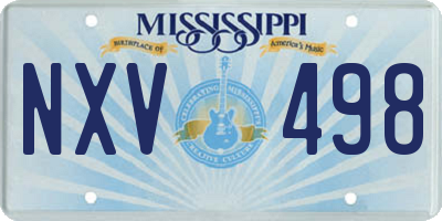 MS license plate NXV498