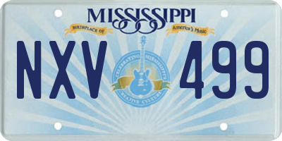 MS license plate NXV499
